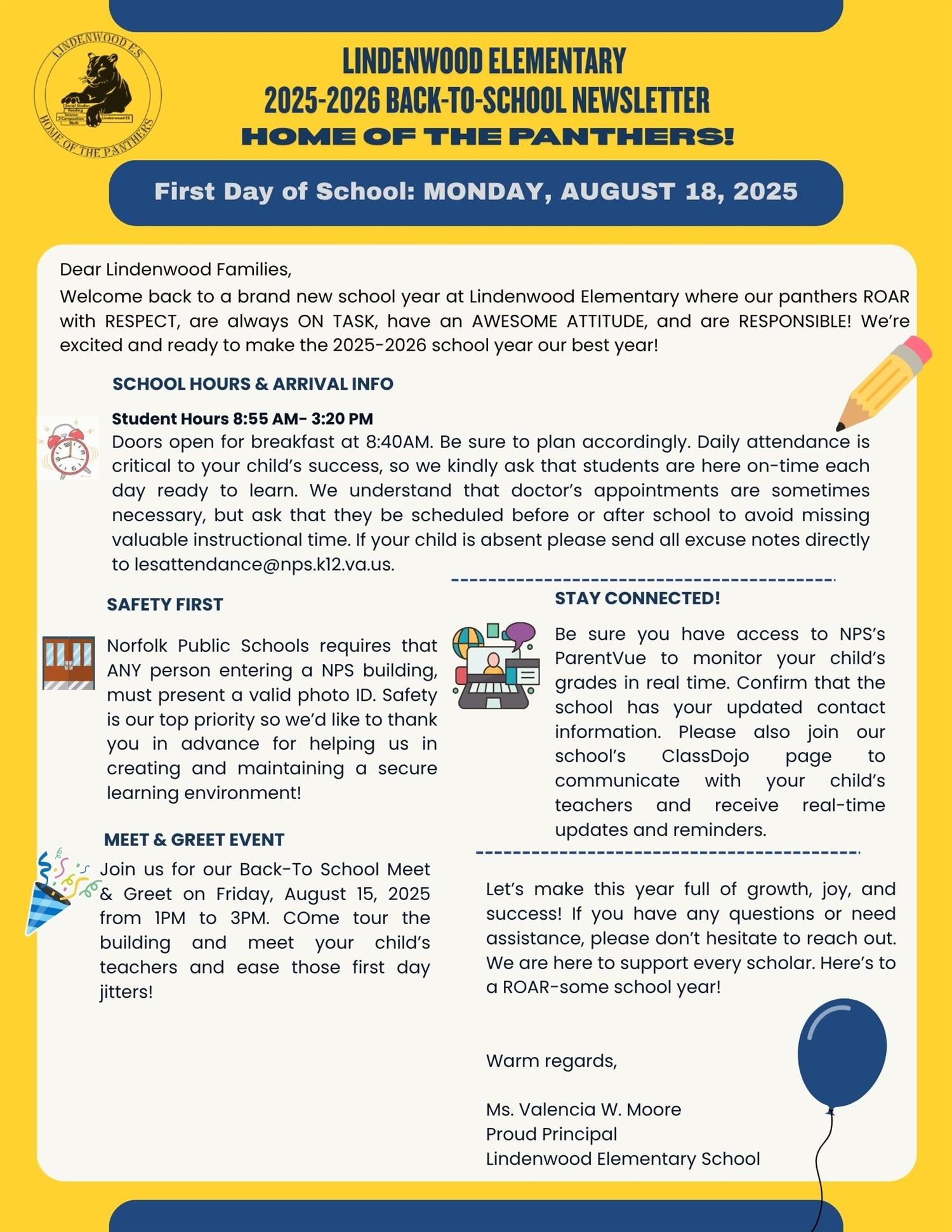  Back to School Newsletter