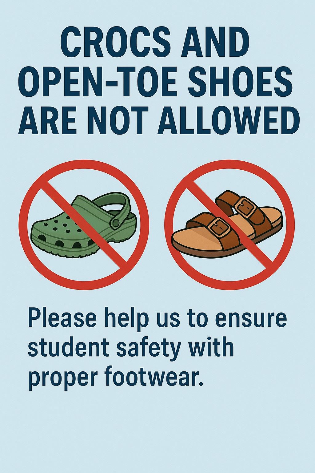  No Crocs